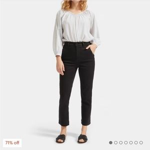 Everlane Black Slim Leg Crop High Rise Pant, 14